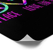 Line Dancing Dance Teacher Tie Dye Peace Love Line Poster (Hoek)