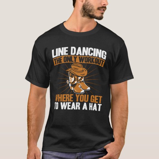 Line Dancing Dance Teacher Workout draag een pet T-shirt (Voorkant)