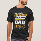 Line Dancing Father Line Dancer Line Dance T-shirt (Voorkant)
