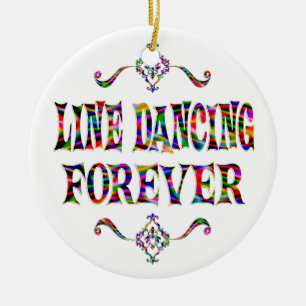 Line Dancing Forever Keramisch Ornament