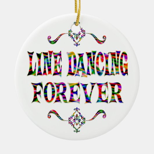 Line Dancing Forever Keramisch Ornament (Voorkant)