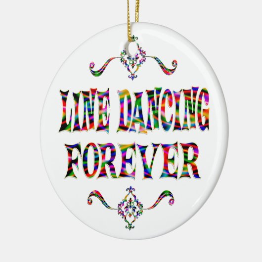 Line Dancing Forever Keramisch Ornament (Links)