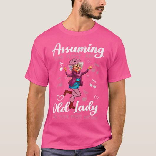 Line Dancing Funny Line Dance Oma T-shirt (Voorkant)