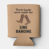 Line Dancing Gift Cowboy laarzen Gemaakt voor Danc Blikjeskoeler (Achterkant)
