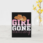 Line Dancing Girl Gone Dancing Line Dance Western Kaart (Gele Bloem)