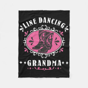 Line Dancing Grandma Line Dancer Country Music Fleece Deken