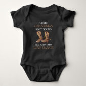 Line Dancing Grandma Line Dancer Grandmoeder Romper (Voorkant)