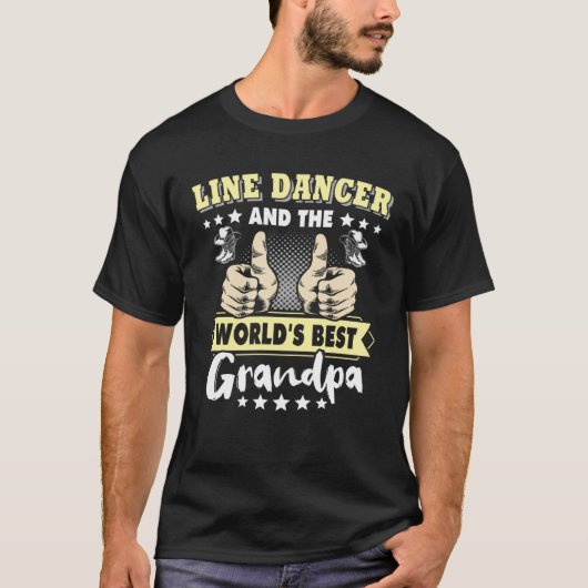 Line Dancing Grandpa Line Dancer Line Dance T-shirt (Voorkant)