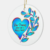 Line Dancing Happy Heart Keramisch Ornament (Links)