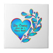 Line Dancing Happy Heart Tegeltje (Voorkant)