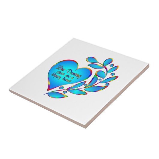 Line Dancing Happy Heart Tegeltje (Zijkant)