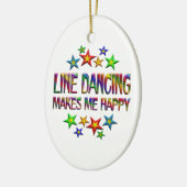 Line Dancing Happy Keramisch Ornament (Links)