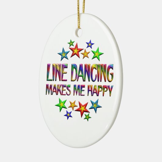 Line Dancing Happy Keramisch Ornament (Links)
