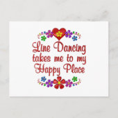 Line Dancing Happy Place Briefkaart (Voorkant)