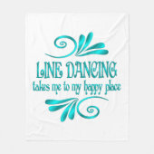 Line Dancing Happy Place Fleece Deken (Voorkant)