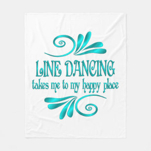 Line Dancing Happy Place Fleece Deken