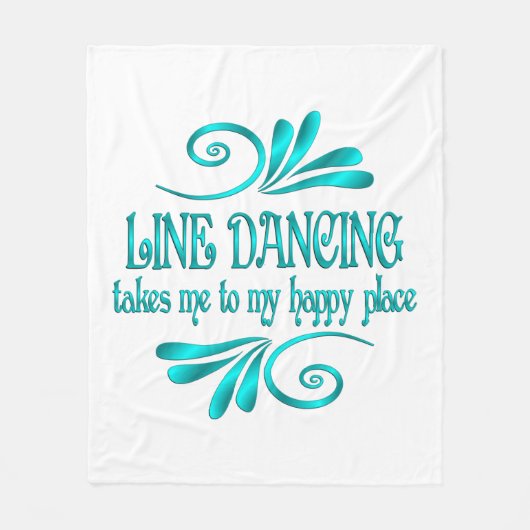 Line Dancing Happy Place Fleece Deken (Voorkant)