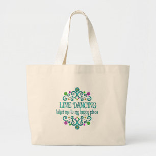 Line Dancing Happy Place Grote Tote Bag
