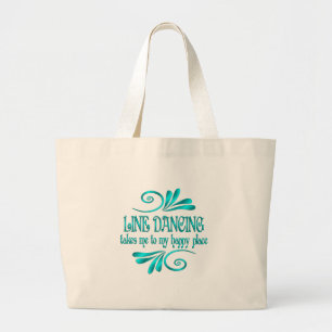 Line Dancing Happy Place Grote Tote Bag