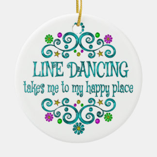 Line Dancing Happy Place Keramisch Ornament