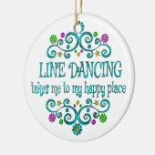 Line Dancing Happy Place Keramisch Ornament (Links)
