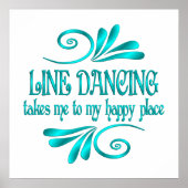 Line Dancing Happy Place Poster (Voorkant)