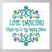 Line Dancing Happy Place Poster (Voorkant)