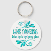Line Dancing Happy Place Sleutelhanger (Voorkant)