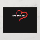 Line Dancing Heart Country Music Cowboy Cowgirl Gi Briefkaart (Voorkant)