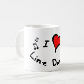Line Dancing I Heart-Love Gift Koffiemok (Voorkant links)