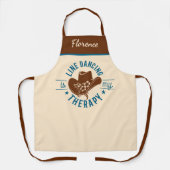 Line Dancing Is My Therapy Funny Dance Monogram Schort (Voorkant)