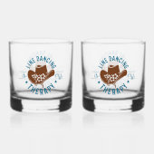Line Dancing Is My Therapy Funny Dance  Whisky Glas (Voorkant)