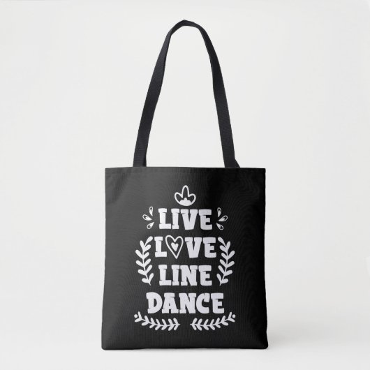 Line Dancing Love Country Westerne Line Dancer Tote Bag (Voorkant)