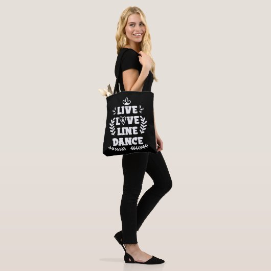 Line Dancing Love Country Westerne Line Dancer Tote Bag (Op model)