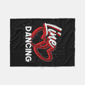 Line Dancing Lover Cowboy Valentines Day Gift Line Fleece Deken (Voorkant (Horizontaal))