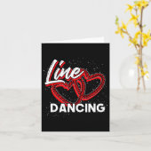 Line Dancing Lover Cowboy Valentines Day Gift Line Kaart (Gele Bloem)