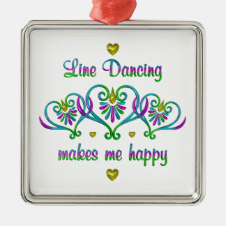 Line Dancing maakt me gelukkig Metalen Ornament