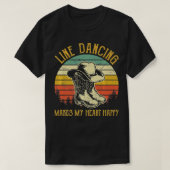 Line Dancing maakt mijn hart Happy Tshirt land (Design voorkant)