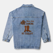 Line Dancing Mijn Passie Denim Jas Jacket (Achterkant)