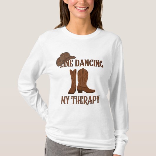 Line Dancing My Therapy T-shirt (Voorkant)