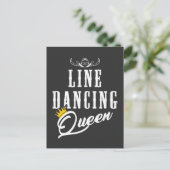 Line Dancing Queen Cowgirl Line Dance Woman Briefkaart (Staand voorkant)