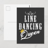 Line Dancing Queen Cowgirl Line Dance Woman Briefkaart (Voorkant / Achterkant)