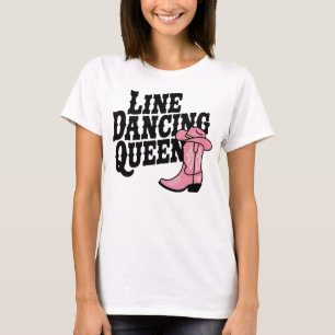Line Dancing Queen Schattige Cowgirl Laarzen Weste T-shirt