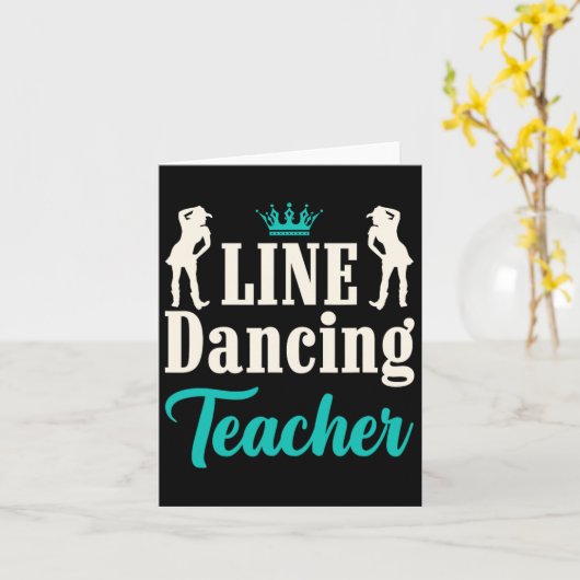 Line Dancing Teacher Kaart (Gele Bloem)