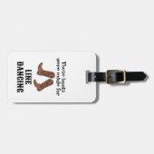 Line Dancing Travel Gift Cowboy laarzen gepersonal Bagagelabel (Voorkant horizontaal)