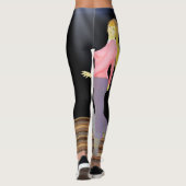 Line Dancing Vrouwen Met Voorzichtig Teken Leggings (Achterkant)