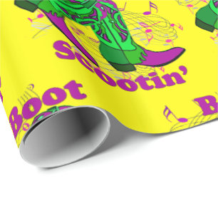 Line Dancing Western Cowboy Boots Boot Scootin' Cadeaupapier