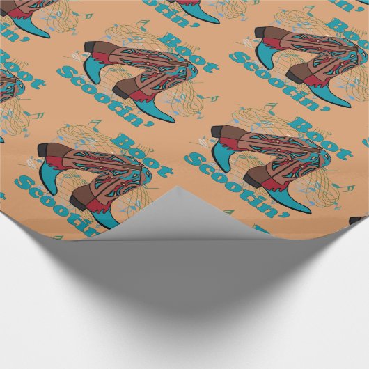 Line Dancing Western Cowboy Boots Boot Scootin' Cadeaupapier (Hoek)