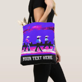Line Dancing Western Groep Blauw (JOUW TEKST) Tote Bag (Dichtbij)