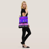Line Dancing Western Groep Blauw (JOUW TEKST) Tote Bag (Op model)